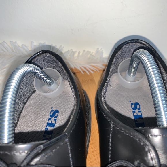 Bates Black Leather Oxfords Mens 7.5 - Picture 8 of 9